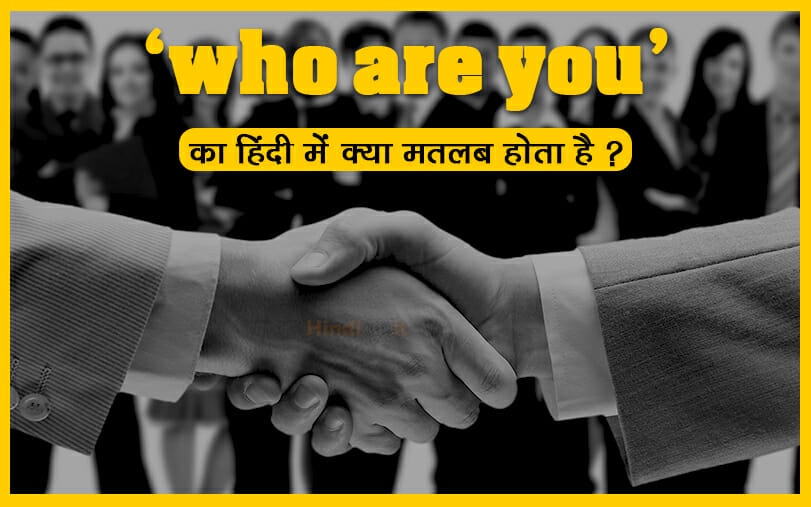 who-are-you meaning in Hindi